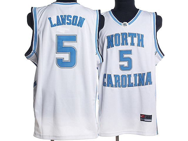 NCAA North Carolina 5 Ty Lawson Authentic White Jersey